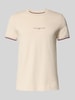Tommy Hilfiger Slim Fit T-Shirt aus reiner Baumwolle Offwhite