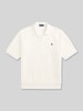 Polo Ralph Lauren Relaxed Fit Poloshirt aus reiner Baumwolle in Strick-Optik Weiss