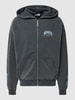 REVIEW Sweatjacke mit Motiv-Print Black