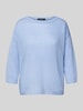 Weekend Max Mara Loose Fit Strickpullover aus reinem Leinen Modell 'SELZ' Hellblau