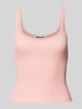 Review Tanktop mit Schleifen-Detail Rosa