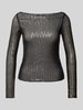 Gina Tricot Longsleeve mit U-Boot-Ausschnitt Black