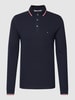 Tommy Hilfiger Poloshirt mit langen Ärmeln Modell 'TIPPED SLIM' Marineblau