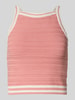 Review Crop Stricktop mit Rundhalsausschnitt Rosa