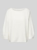 OPUS Sweatshirt mit Rundhalsausschnitt Modell 'Gresine' Offwhite