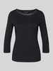 Christian Berg Woman T-Shirt mit Ziersteinbesatz und 3/4-Arm Black