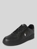 Polo Ralph Lauren Ledersneaker mit Logo-Stitching Modell 'MASTERS' Black