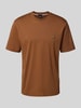 BOSS Regular fit T-shirt van puur katoen, model 'TAUT' Cognac
