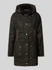 Barbour Jack met capuchon en klepzakken, model 'BOWER WAX' Olijfgroen