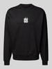 HUGO Sweatshirt mit Label-Print Modell 'Durungu' Black