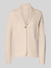 Christian Berg Woman Regular Fit Strickjacke aus Viskose-Mix mit Reverskragen Stein