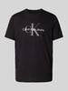 Calvin Klein Jeans T-shirt met labelprint Zwart