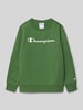 CHAMPION Sweatshirt mit Label-Print Hellgruen