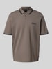ARMANI EXCHANGE Regular fit poloshirt met knoopsluiting Middengrijs