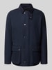 Barbour Regular fit wollen jack met corduroy, model 'BEDALE' Marineblauw