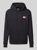 Tommy Jeans Hoodie mit Label-Print Black