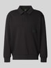 BOSS Green Relaxed Fit Sweatshirt aus Baumwoll-Mix Modell 'SW_Placket Polo' Black