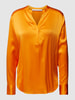 Herzensangelegenheit Zijden blouse met V-hals Oranje
