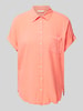 Christian Berg Woman Bluzka koszulowa z kieszenią na piersi Neonowy pomarańczowy
