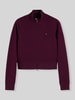 Tommy Jeans Regular Fit Sweatjacke aus Baumwoll-Mix Bordeaux