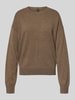 BOSS Relaxed fit gebreide pullover van puur kasjmier, model 'FASCONA' Roodbruin