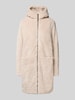 camel active Mantel aus Teddyfell mit Kapuze und Zweiwege-Reißverschluss Offwhite