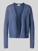 Vila Kardigan z dzianiny z przodem bez zapięcia model ‘VIRIL’ Szaroniebieski