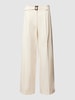 Weekend Max Mara Loose fit broek met persplooien, model 'PINO' Ecru