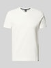 LERROS Regular Fit T-Shirt mit V-Ausschnitt Weiss