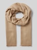 BOSS Schal mit Fransen Modell 'Trestany' Beige