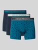 Emporio Armani Slim Fit Trunks aus Baumwoll-Mix Petrol