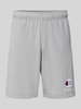 CHAMPION Sweatshorts mit Logo-Stitching und elastischem Bund Hellgrau