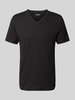 s.Oliver RED LABEL Regular Fit T-Shirt aus reiner Baumwolle mit V-Ausschnitt Black