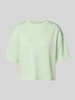 MSCH Copenhagen Boxy fit sweatshirt van viscosemix met 1/2-mouwen Mintgroen