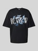 REVIEW T-Shirt in lockerer Passform mit Label-Print Black