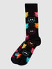 Happy Socks Sokken met all-over motief in een set van 2 stuks, model 'Classic Cat' Zwart