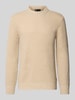 G-Star Raw Wollen pullover met structuurmotief, model 'Chunky' Beige