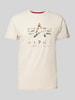 Alpha Industries T-Shirt mit Label-Print Offwhite