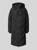 s.Oliver RED LABEL Płaszcz pikowany o prostym kroju z kapturem Czarny