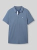 Tom Tailor Regular Fit Poloshirt aus Baumwoll-Viskose-Mix Mittelgrau