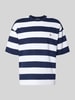 REVIEW T-Shirt mit Label-Stitching und Rundhalsausschnitt Marine