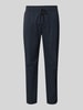 BOSS Green Tapered fit cargobroek met elastische band, model 'Urbanex' Donkerblauw