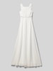 G.O.L. Abendkleid mit Zierperlenbesatz Offwhite