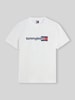 Tommy Jeans Regular Fit T-Shirt aus reiner Baumwolle Ecru