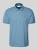 Lacoste Classic fit poloshirt met labelbadge Rookblauw