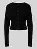 Gina Tricot Cardigan mit Druckknopfleiste Black