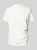 My Essential Wardrobe T-Shirt mit Raffungen Modell 'Helle' Weiss