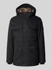 Tom Tailor Regular Fit Parka mit Webpelz-Kapuzenfutter Black