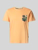 Blend T-Shirt mit geripptem Rundhalsausschnitt Modell 'BHJEM' Orange