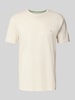 Fynch-Hatton T-Shirt mit Label-Stitching Offwhite